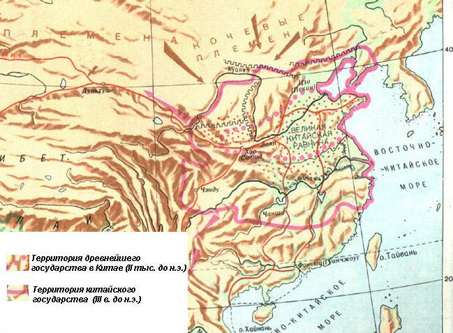 Карта древнего китая история древнего китая